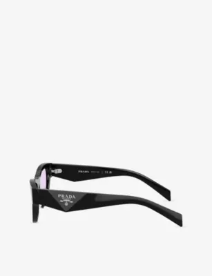 PRADA PR B09SF Butterfly Acetate Sunglasses in BLACK, additional product view 2