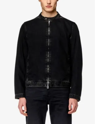 DIESEL Glory logo-embordered denim jacket detail 3