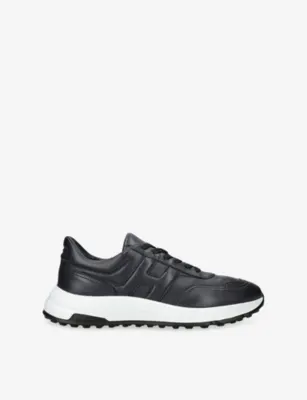 HOGAN Nuovo Hyperlight Leather Trainers - EUR 41 / 7 UK MEN in BLK/WHITE – Mens | Trainers | Lace up trainers