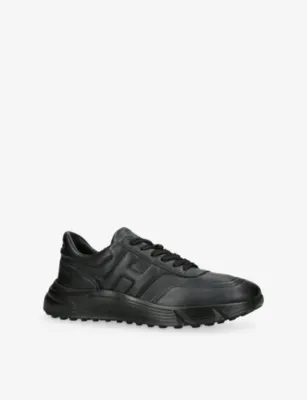 HOGAN Nuovo Hyperlight Leather Trainers - EUR 41 / 7 UK MEN in BLACK, additional product view 3
