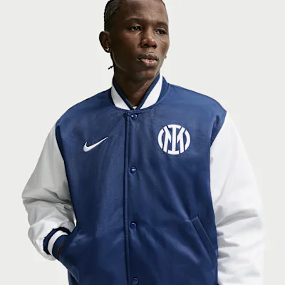 Nike Inter Milan Authentics Away Men's Nike Football Dugout Jacket - Blue Void/White/White in Blue Void/White/White – Nike men's and unisex