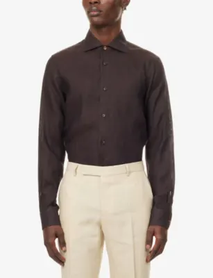 PAUL SMITH Long-Sleeve Linen Shirt detail 3