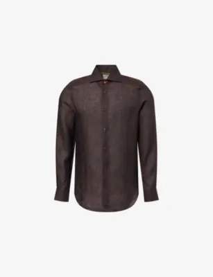 PAUL SMITH Long-Sleeve Linen Shirt