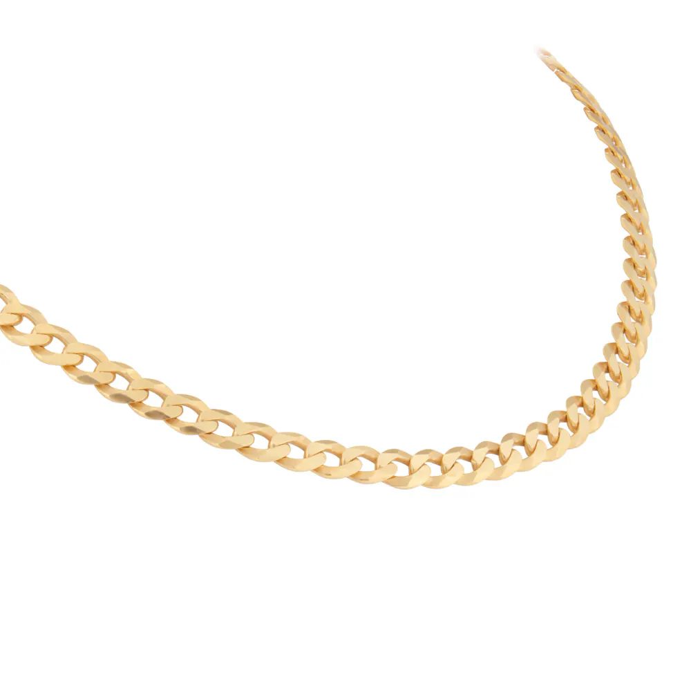 For Him Sterling Silver and Yellow Gold Plated Curb Chain Necklace detail 3