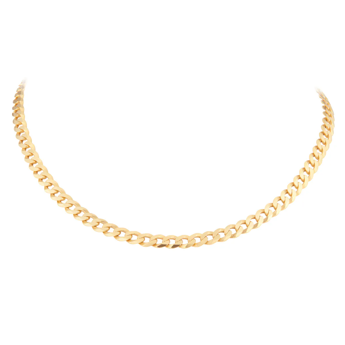 For Him Sterling Silver and Yellow Gold Plated Curb Chain Necklace