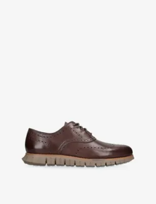 COLE HAAN ZERØGRAND Wingtip leather Oxford shoes - EUR 42.5 / 8.5 UK MEN in DARK BROWN – Mens | Smart shoes | Oxford shoes