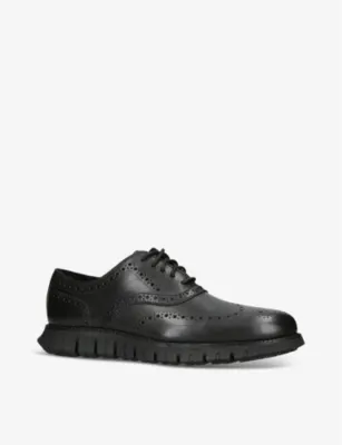 COLE HAAN ZERØGRAND Wingtip leather Oxford shoes - EUR 42.5 / 8.5 UK MEN in BLACK, additional product view 3
