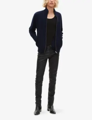 THE KOOPLES High-Neck Zip-Up Stretch-Knit Cardigan detail 2