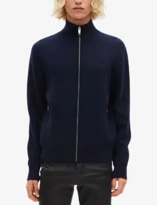 THE KOOPLES High-Neck Zip-Up Stretch-Knit Cardigan detail 3