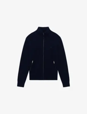 THE KOOPLES High-Neck Zip-Up Stretch-Knit Cardigan