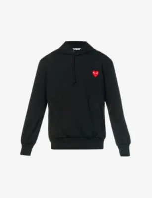 COMME DES GARCONS PLAY Heart-appliquéd stretch hoody