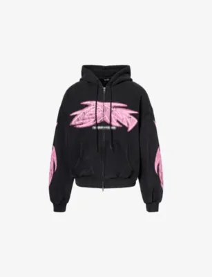 GODMADE Vivid-Print Zipped Cotton-Jersey Hoody