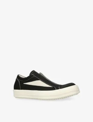 DRKSHDW Vintage Laceless Canvas Trainers - EUR 41 / 7 UK MEN in BLK/WHITE, additional product view 3