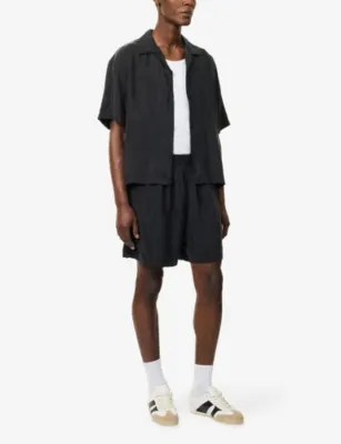 MKI MIYUKI-ZOKU Vacation Boxy-Fit Cupro-Blend Shirt detail 2