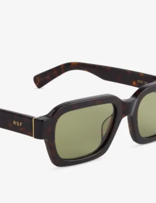 RETROSUPERFUTURE Caro 3627 Green Rectangular-Frame Acetate Sunglasses detail 2