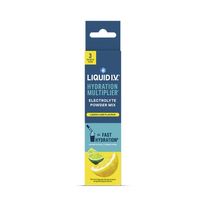 LIQUID I.V Liquid I.V. Hydration Electrolyte Powder Mix Lemon Lime 3 Sachets