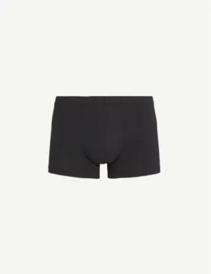 HANRO Elasticated slim-fit stretch-cotton trunks