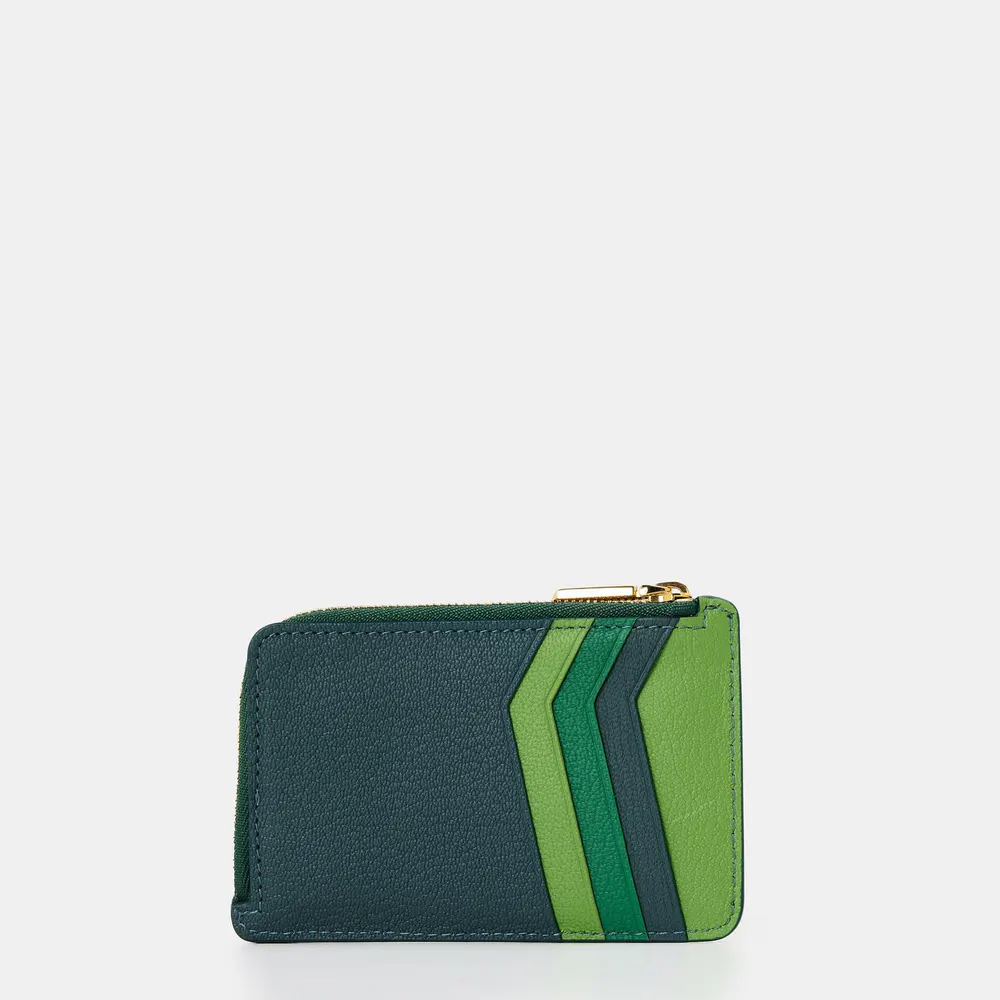 Tiffany T Zipped Card Holder in Green, additional product view 2