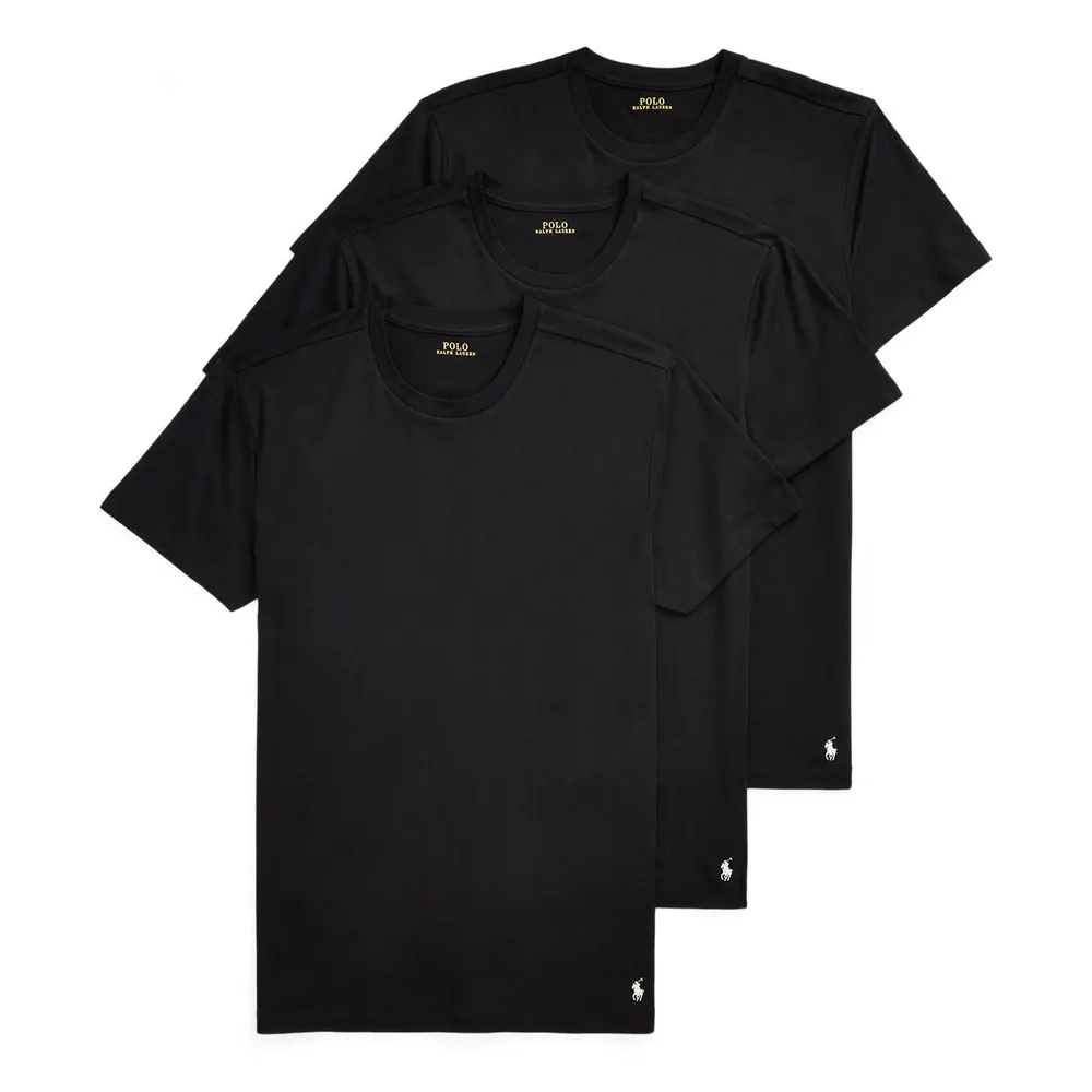 Polo Ralph Lauren 3-pack T-shirts in Blk/Blk/Blk – Clothing