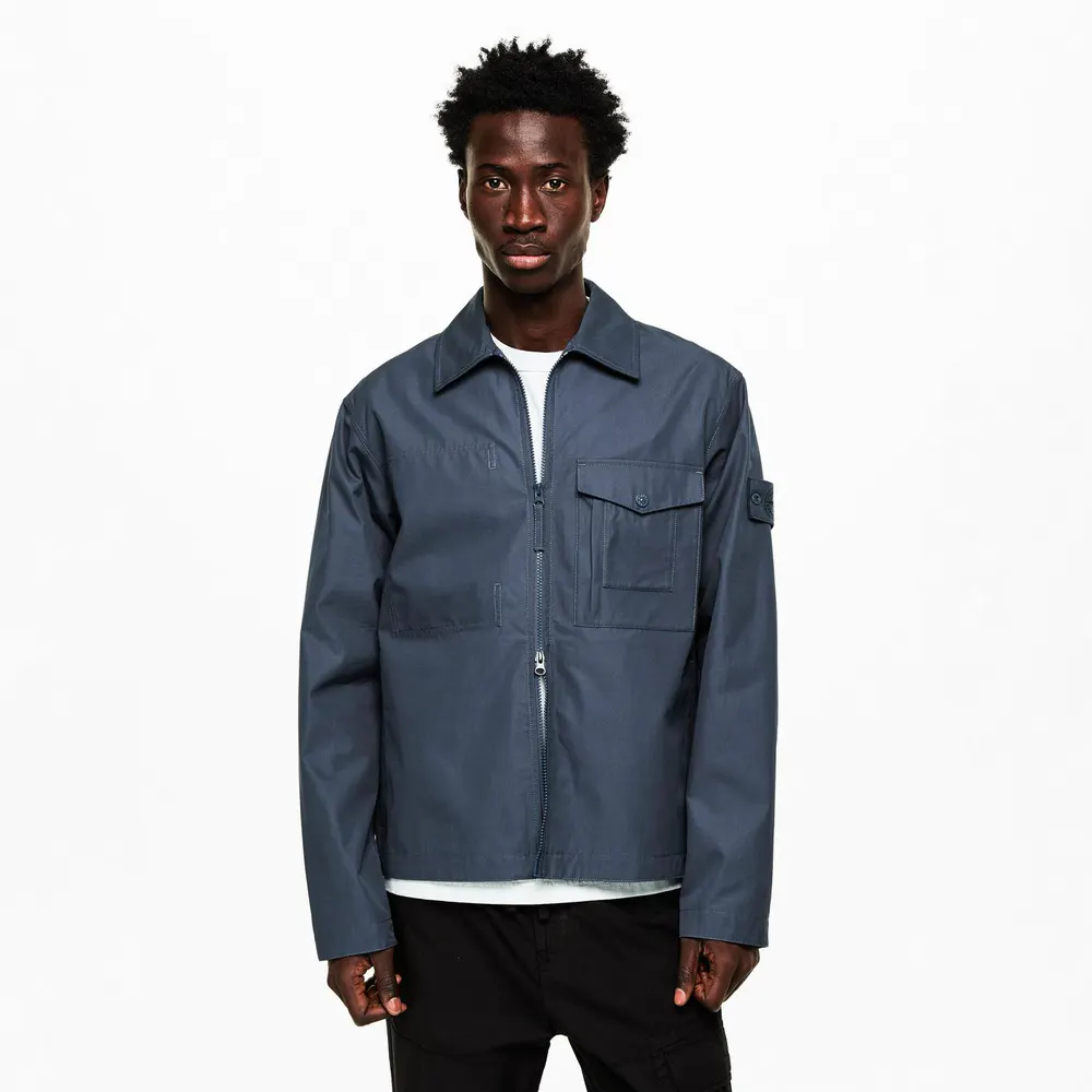 Stone Island Ghost Mens GH Overshirt in Slate Blu V002E, additional product view 3