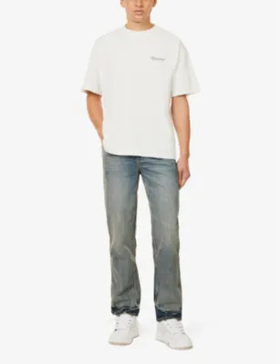REPRESENT Script logo-print cotton T-shirt detail 2