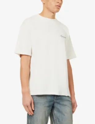 REPRESENT Script logo-print cotton T-shirt detail 3