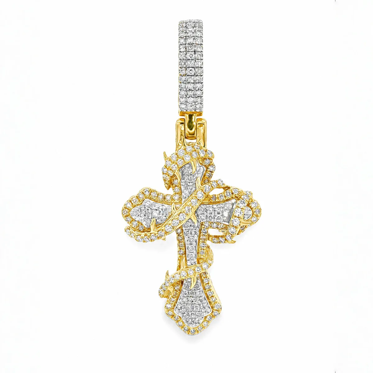 ANNA - AMERICAS DIAMONDS Small Thorned Fleur de Liscross Pendant 71316 in Rose Gold – Pendant