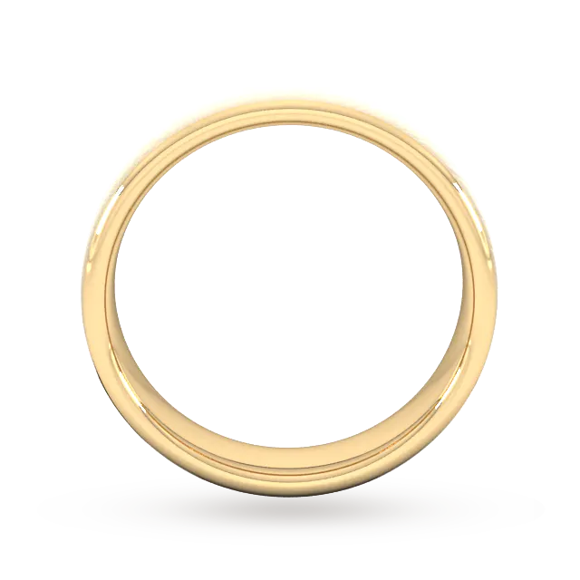 For Him 5mm Slight Court Heavy Diagonal Matt Finish Wedding Ring In 18 Carat Yellow Gold detail 3