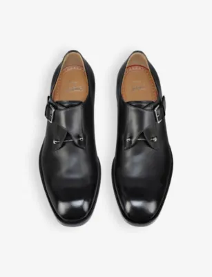 CHRISTIAN LOUBOUTIN Chambelimonk leather shoes - 5 in BLACK, additional product view 3