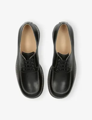 LEMAIRE Stitch Leather Derby Shoes - EUR 46 / 12 UK MEN in BLACK, additional product view 2