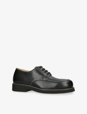 LEMAIRE Stitch Leather Derby Shoes - EUR 46 / 12 UK MEN in BLACK, additional product view 3
