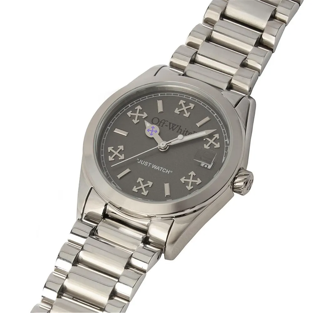 Off White Crossing Watch Unisex in Grey/Silver, additional product view 2