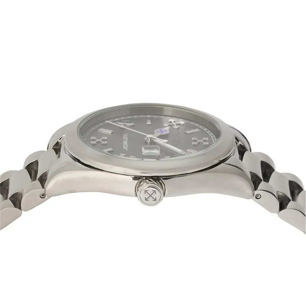 Off White Crossing Watch Unisex in Grey/Silver, additional product view 3
