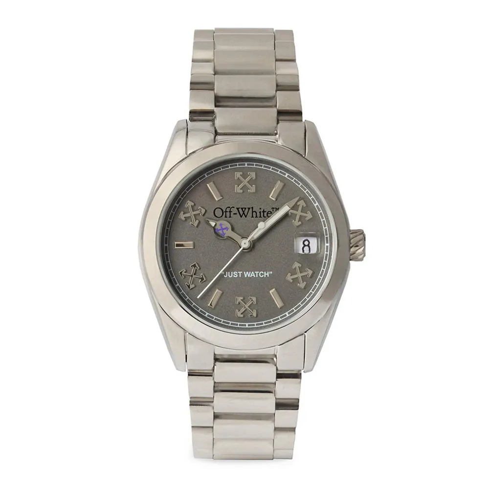 Off White Crossing Watch Unisex in Grey/Silver – Accessories