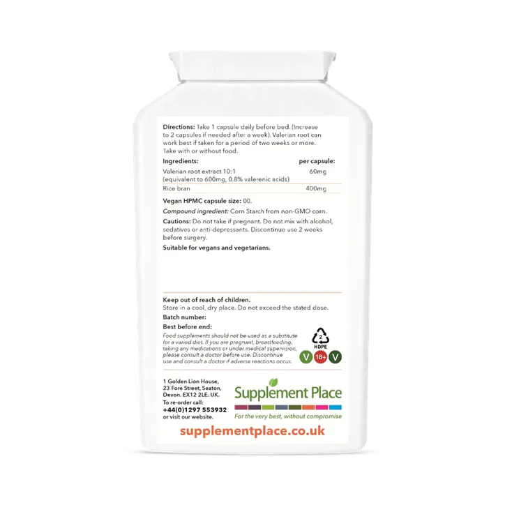 Supplement Place Valerian Root Extract Equiv. to 600mg | 120 Capsules, additional product view 2