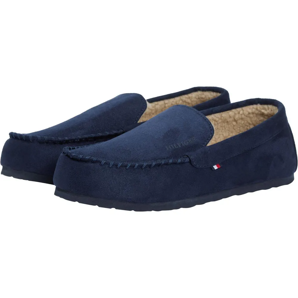 Tommy Hilfiger Men's Driver Moccasin Slippers in Desert Sky, additional product view 2