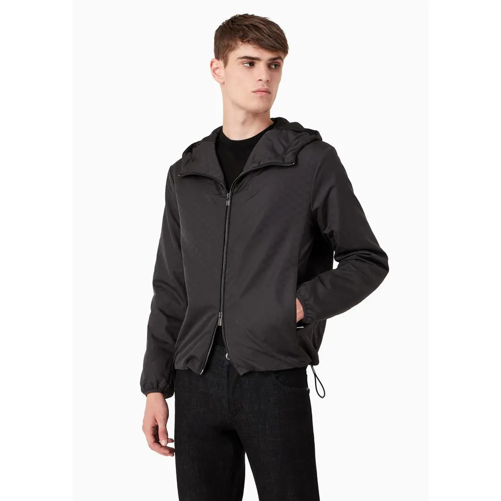 Emporio Armani Men's All Over Print Water Resistant Windproof Rain Anorak detail 3