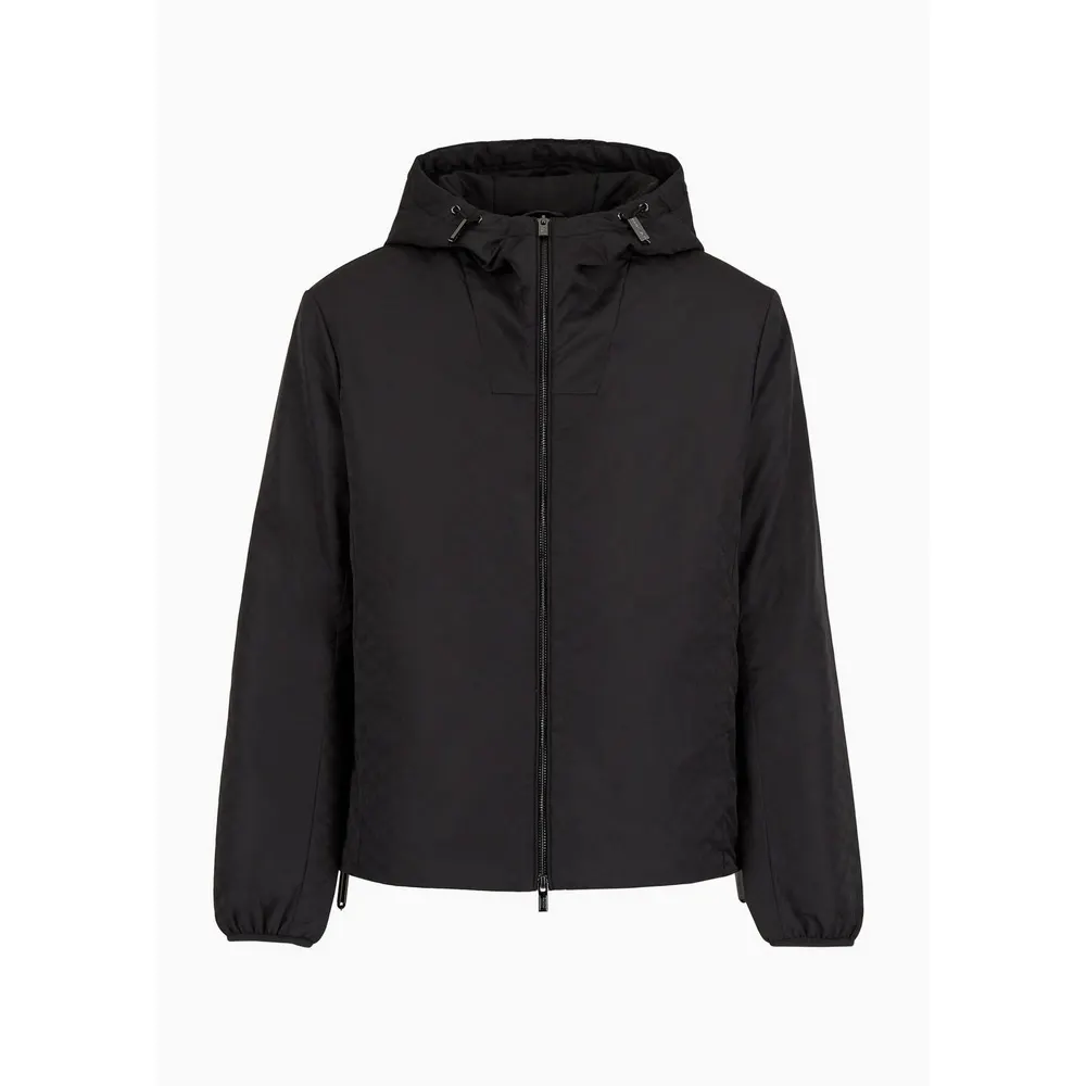 Emporio Armani Men's All Over Print Water Resistant Windproof Rain Anorak