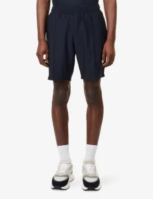 ARNE Pleated Slim-Fit Woven Shorts detail 3