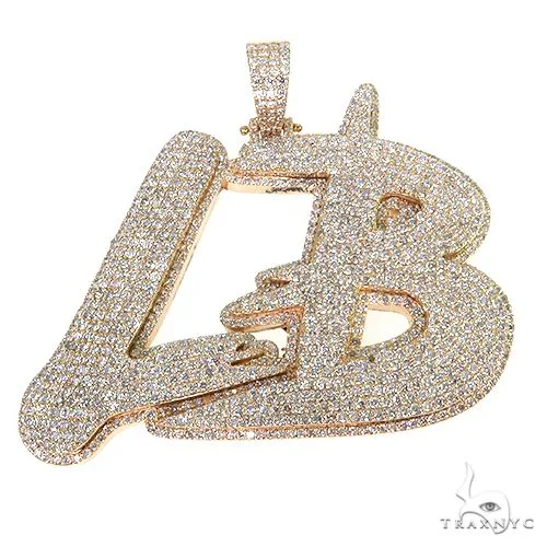 RINA - For Him CUSTOM Custom Made Diamond Name Pendant 67774 in Rose Gold – Pendant