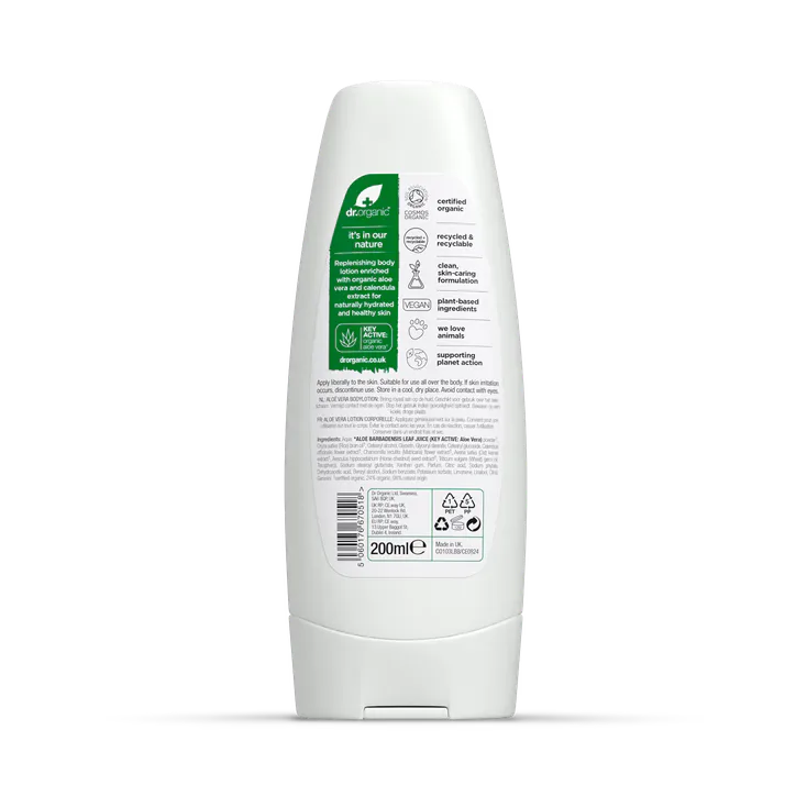 Dr Organic Aloe Vera Body Lotion 200ml, additional product view 2