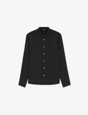 BOSS Spread-Collar Regular-Fit Linen Shirt