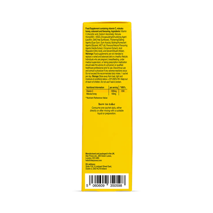 Starpowa Vit-C Liquid Liposomal 1000mg Manuka Honey 550 MGO 14 Sachets detail 2