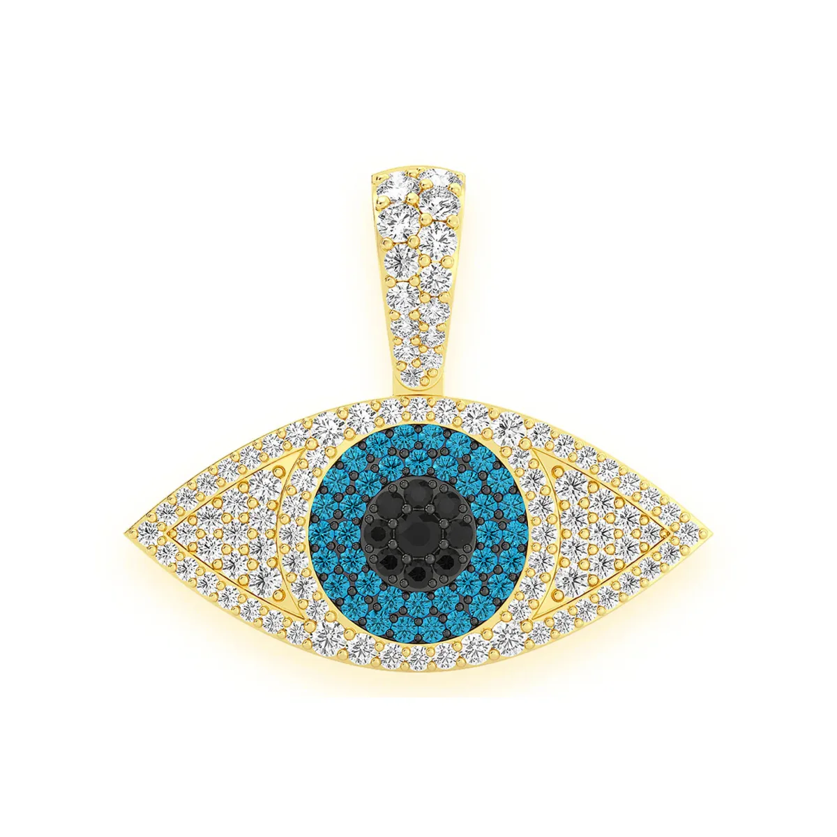 For Him Evil Eye Diamond Pendant in Yellow Gold / Natural Diamond – Pendant