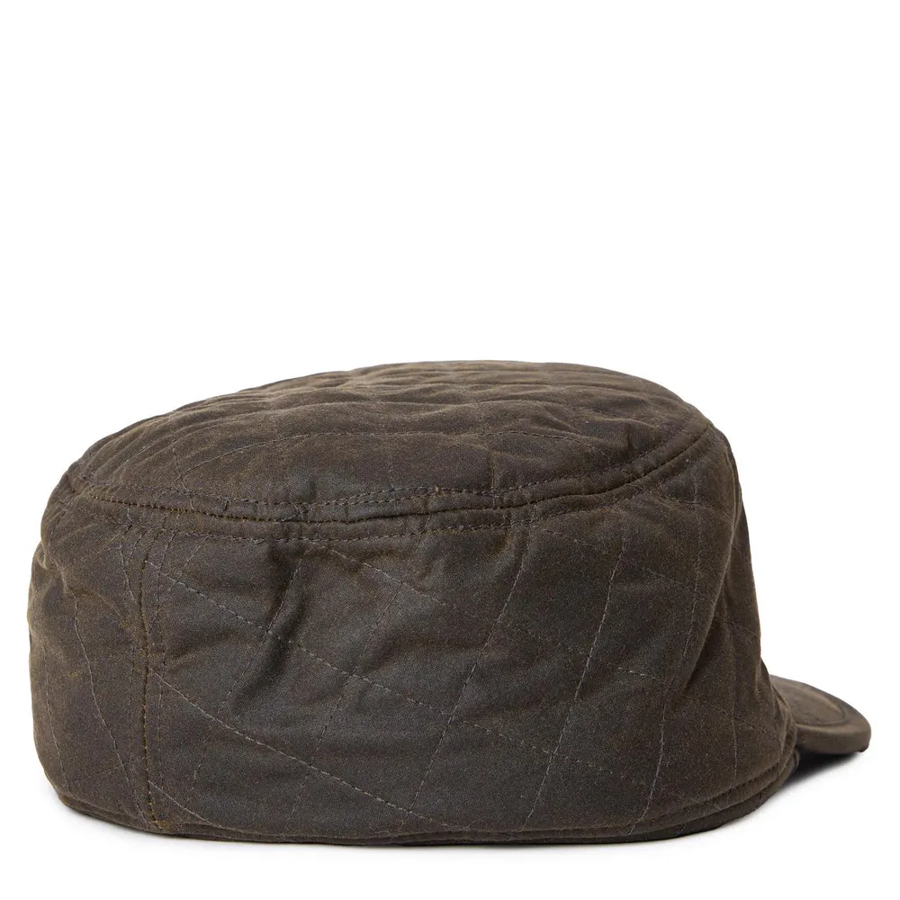 Barbour Mens Stanhope Waxed Hunting Cap detail 2
