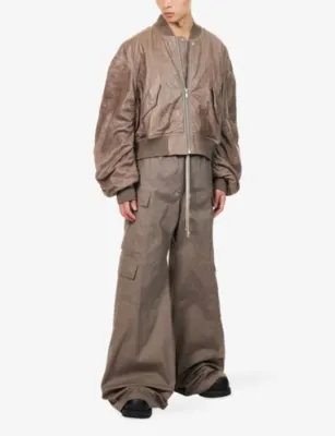 RICK OWENS Cargobelas Flared Cotton Cargo Trousers detail 2