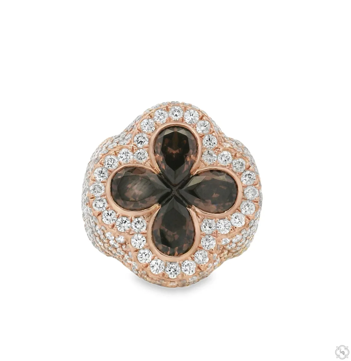 MICKY - ICEBERG Iceberg Midnight Ember Quartz Crystals Diamond Ring 70373 in Rose / 10 – Ring
