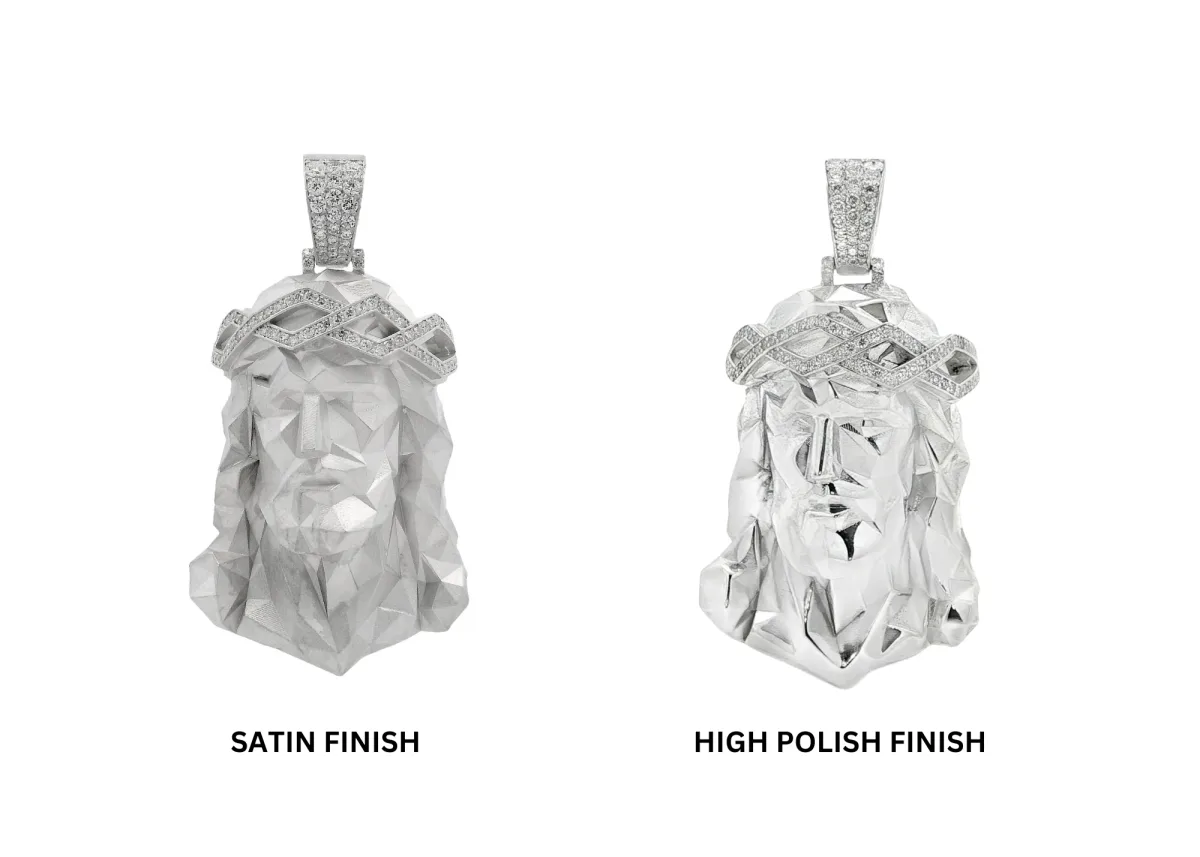 MARYAM - For Him SILVER Silver Stealth Jesus Pendant 70942 in High Polish – Pendant