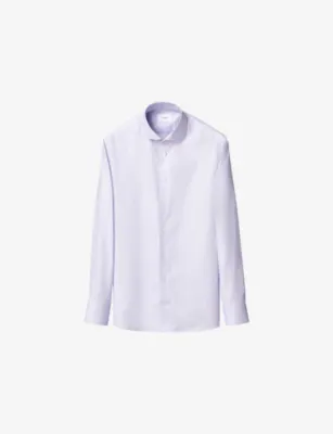ETON Signature Solid Oxford Contemporary-Fit Cotton Shirt - LIGHT PURPLE - 15.75