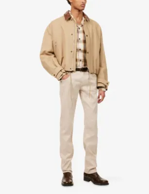 7 FOR ALL MANKIND Straight-Leg Linen And Cotton Denim Jeans detail 2
